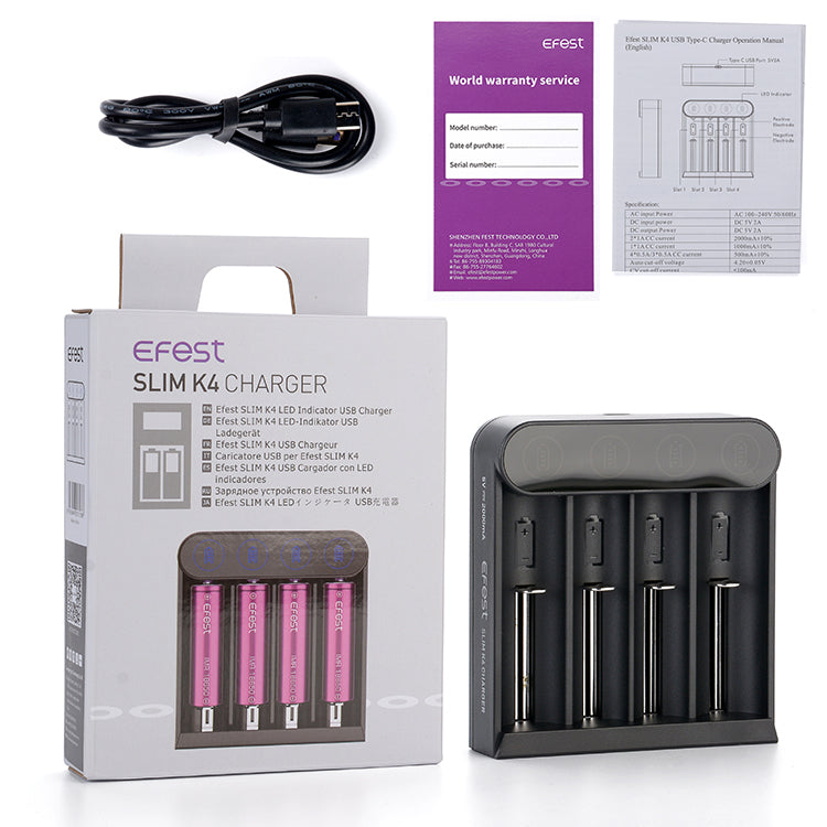 Efest SLIM K4 Type C USB Charger