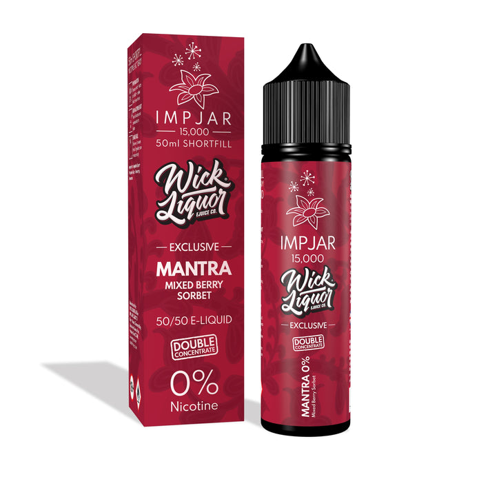 Imp Jar | Impjar X Wick Liquor 15000 | 50Ml Shortfill Range | Double Concentrate | 0Mg Nicotine | Mantra