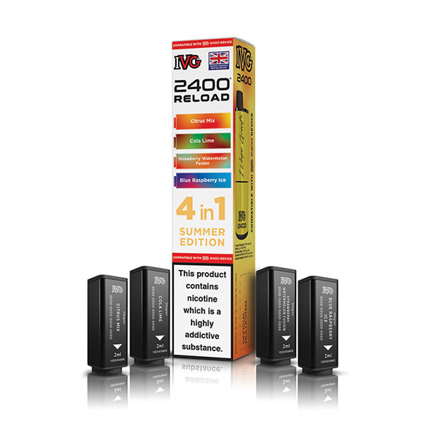 IVG 2400 Reload 4-in-1 Multi Flavour Edition Prefilled Vape Pods