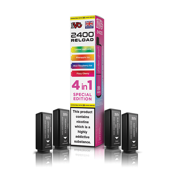 IVG 2400 Reload 4-in-1 Multi Flavour Edition Prefilled Vape Pods