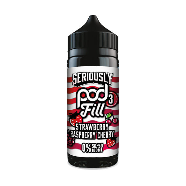 Seriously Pod Fill 3 Strawberry Raspberry Cherry 100ml Shortfill E-Liquid