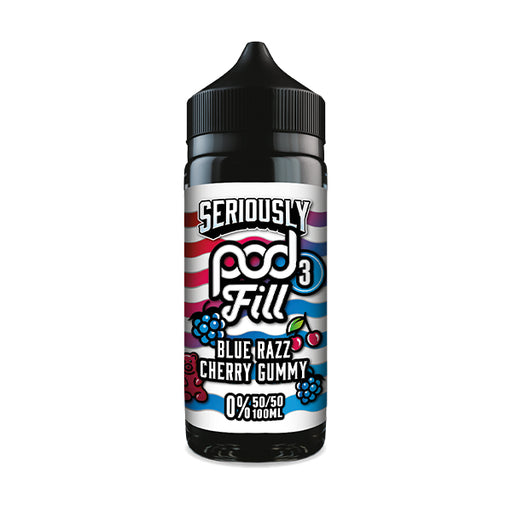 Seriously Pod Fill 3 Blue Razz Cherry Gummy 100ml Shortfill E-Liquid